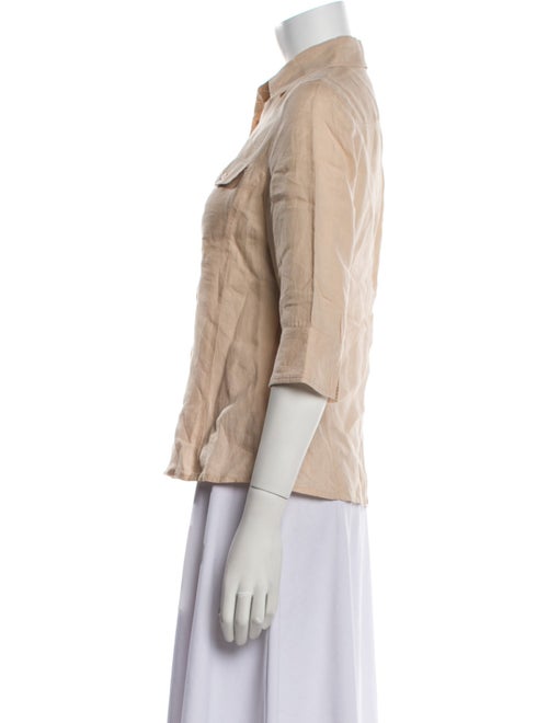 Weekend Max Mara Three-Quarter Sleeve Button-Up Top