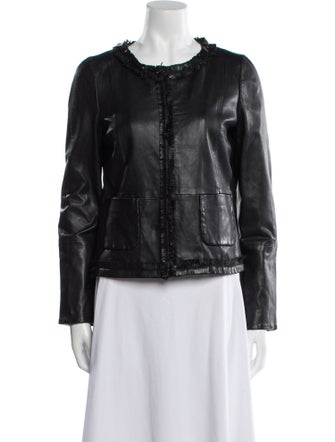 Weekend Max Mara Leather Biker Jacket