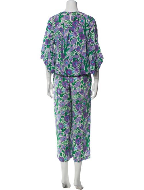 Weekend Max Mara Silk Floral Print Pant Set