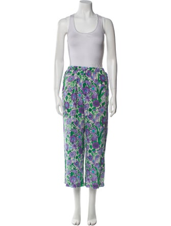 Weekend Max Mara Silk Floral Print Pant Set