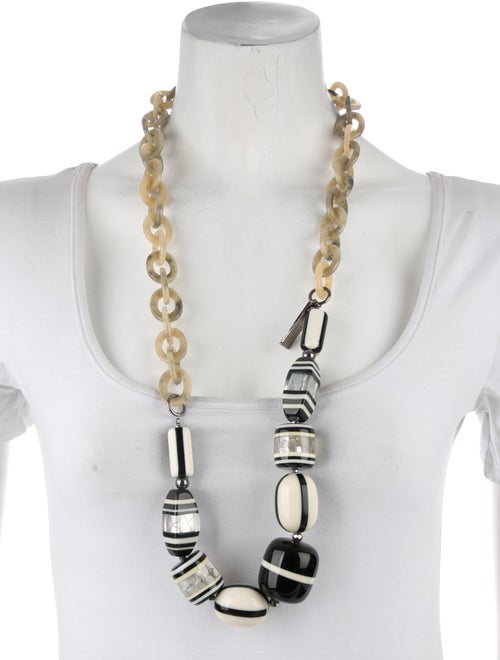 Weekend Max Mara Resin Long Bead Strand Necklace