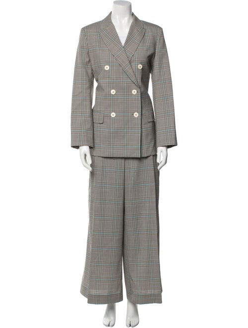Weekend Max Mara Plaid Print Pantsuit