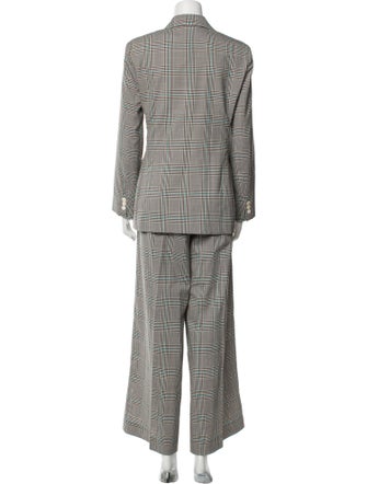 Weekend Max Mara Plaid Print Pantsuit