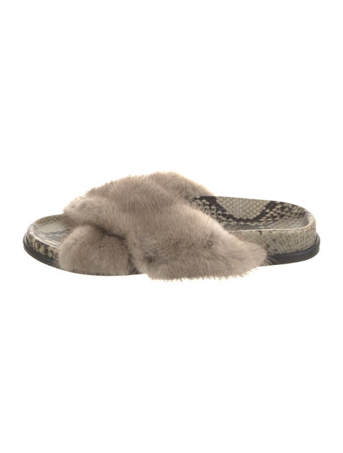 Weekend Max Mara Shearling Animal Print Slides