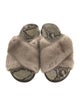 Weekend Max Mara Shearling Animal Print Slides