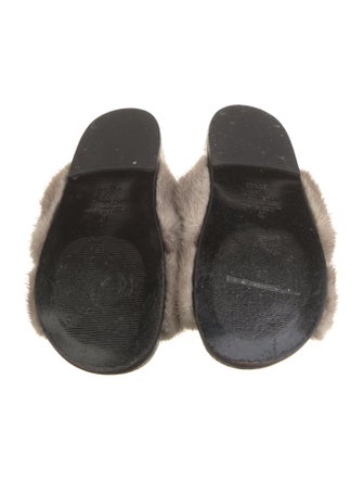Weekend Max Mara Shearling Animal Print Slides