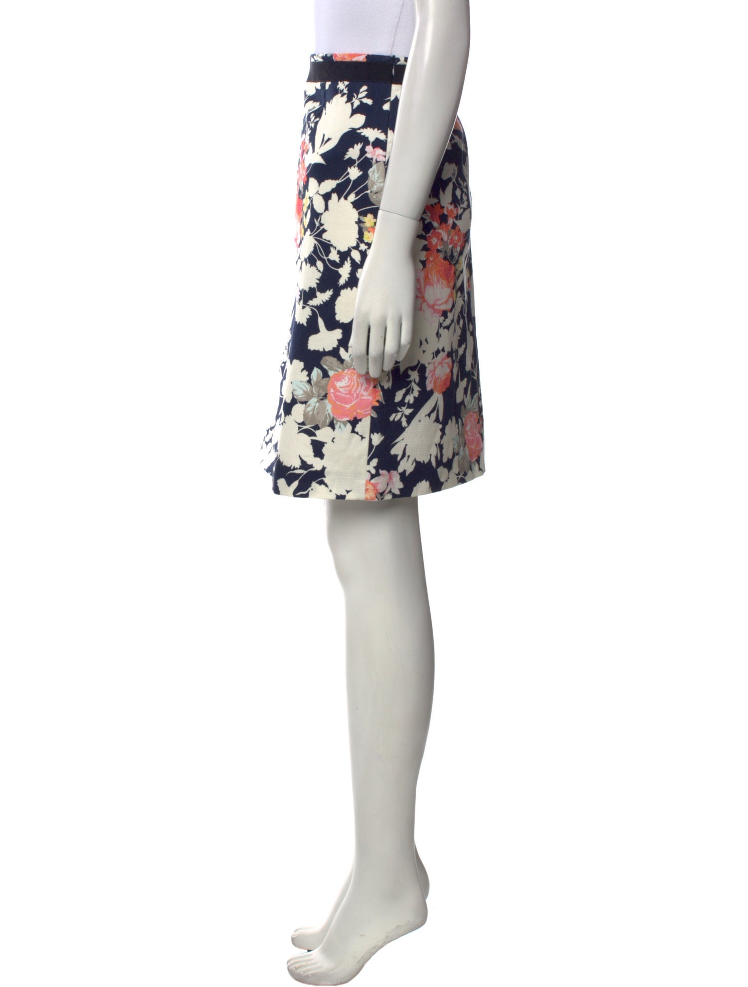 Weekend Max Mara Floral Print Knee-Length Skirt