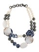 Weekend Max Mara Wood & Bead Double Strand Necklace