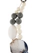 Weekend Max Mara Wood & Bead Double Strand Necklace