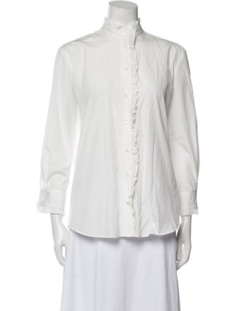 Weekend Max Mara Three-Quarter Sleeve Button-Up Top