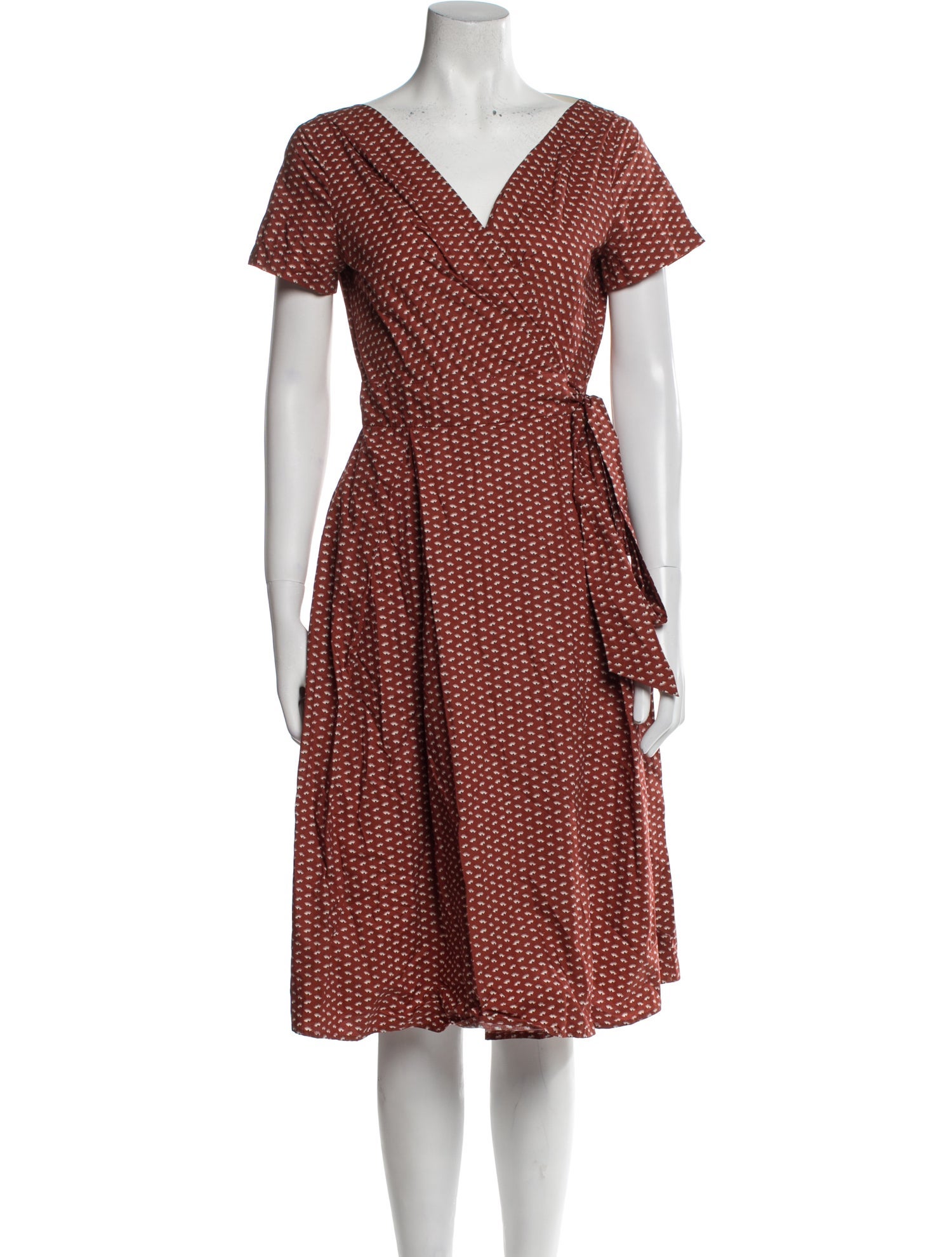 Weekend Max Mara Polka Dot Print Knee-Length Dress