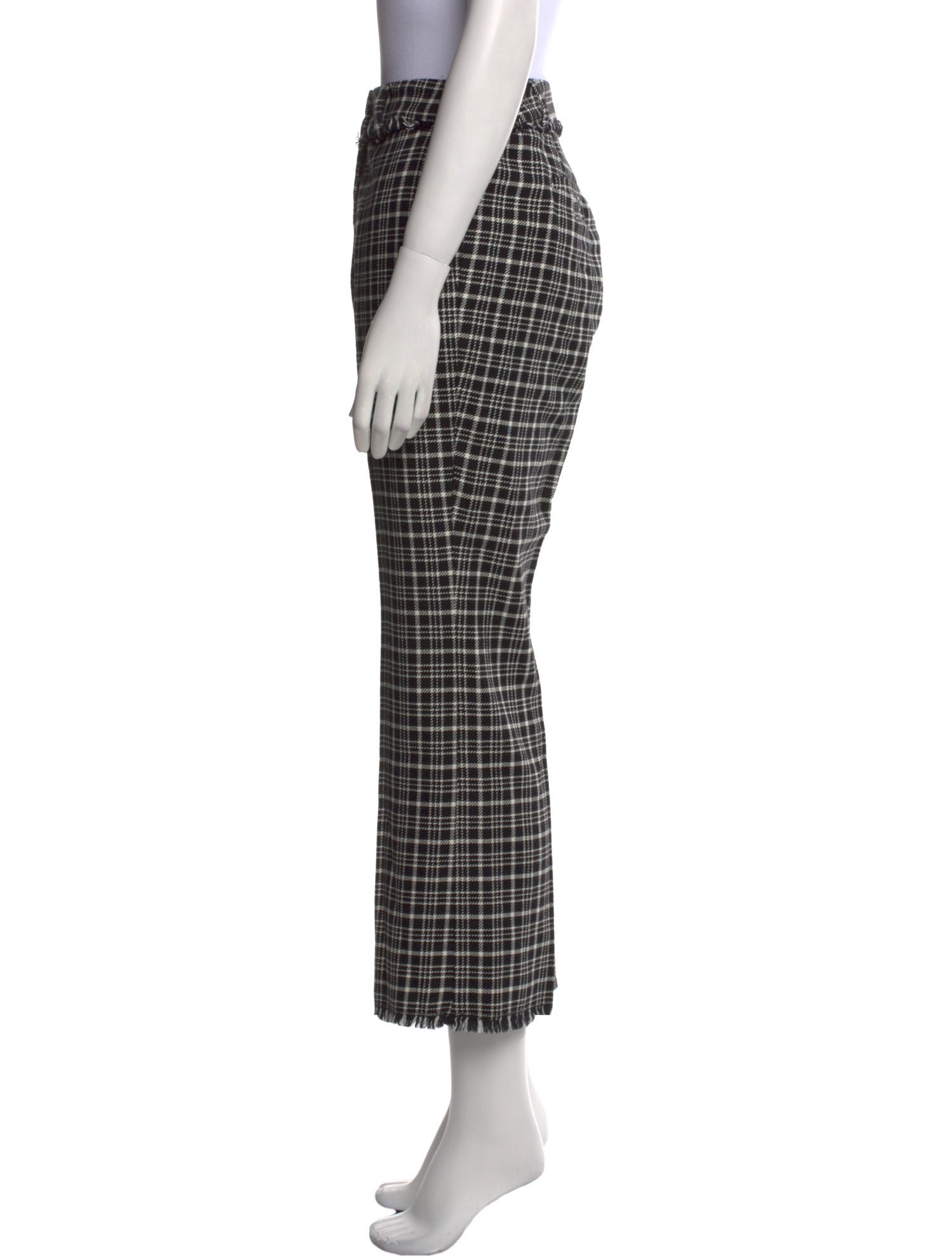 Weekend Max Mara Plaid Print Wide Leg Pants