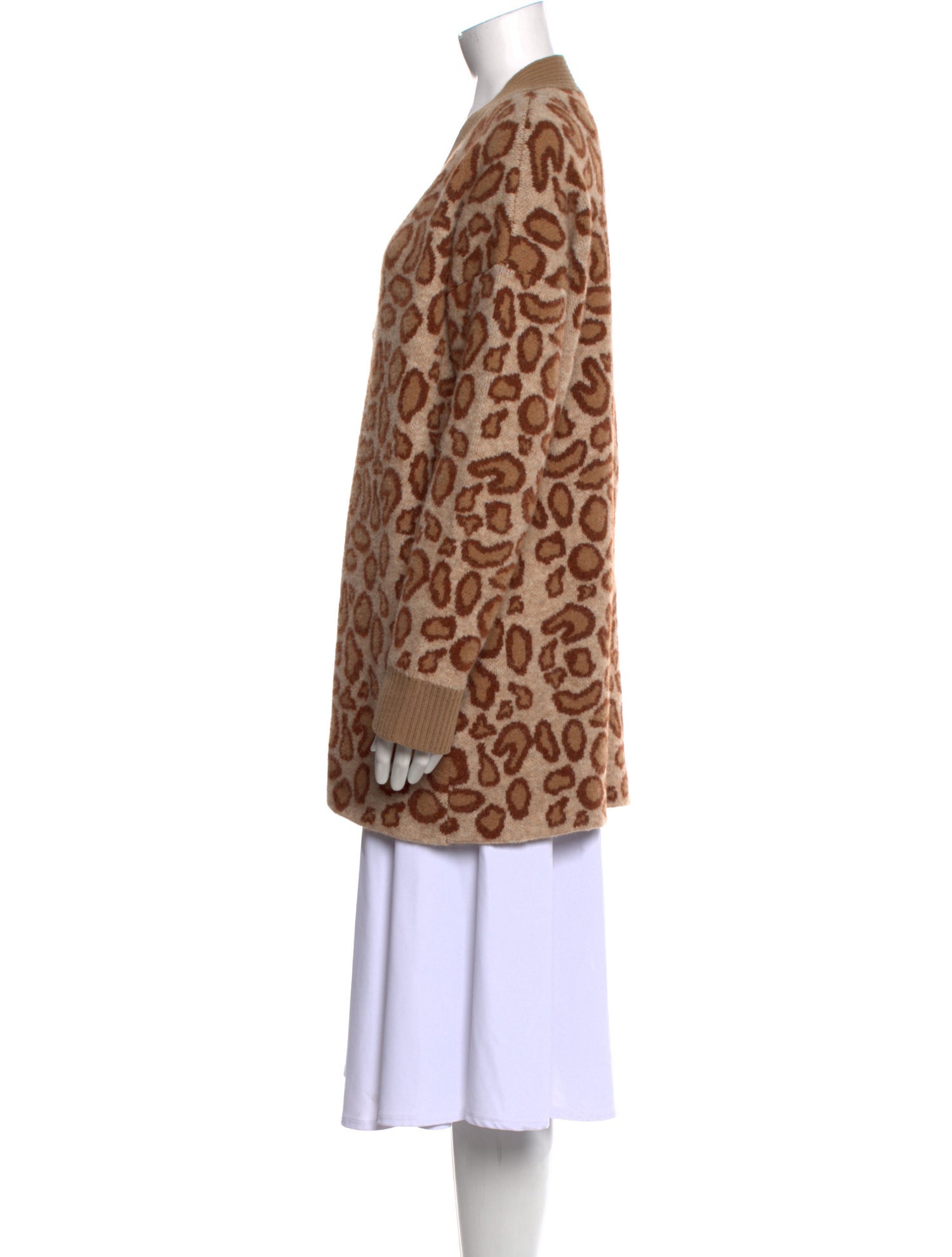 Weekend Max Mara Animal Print V-Neck Sweater