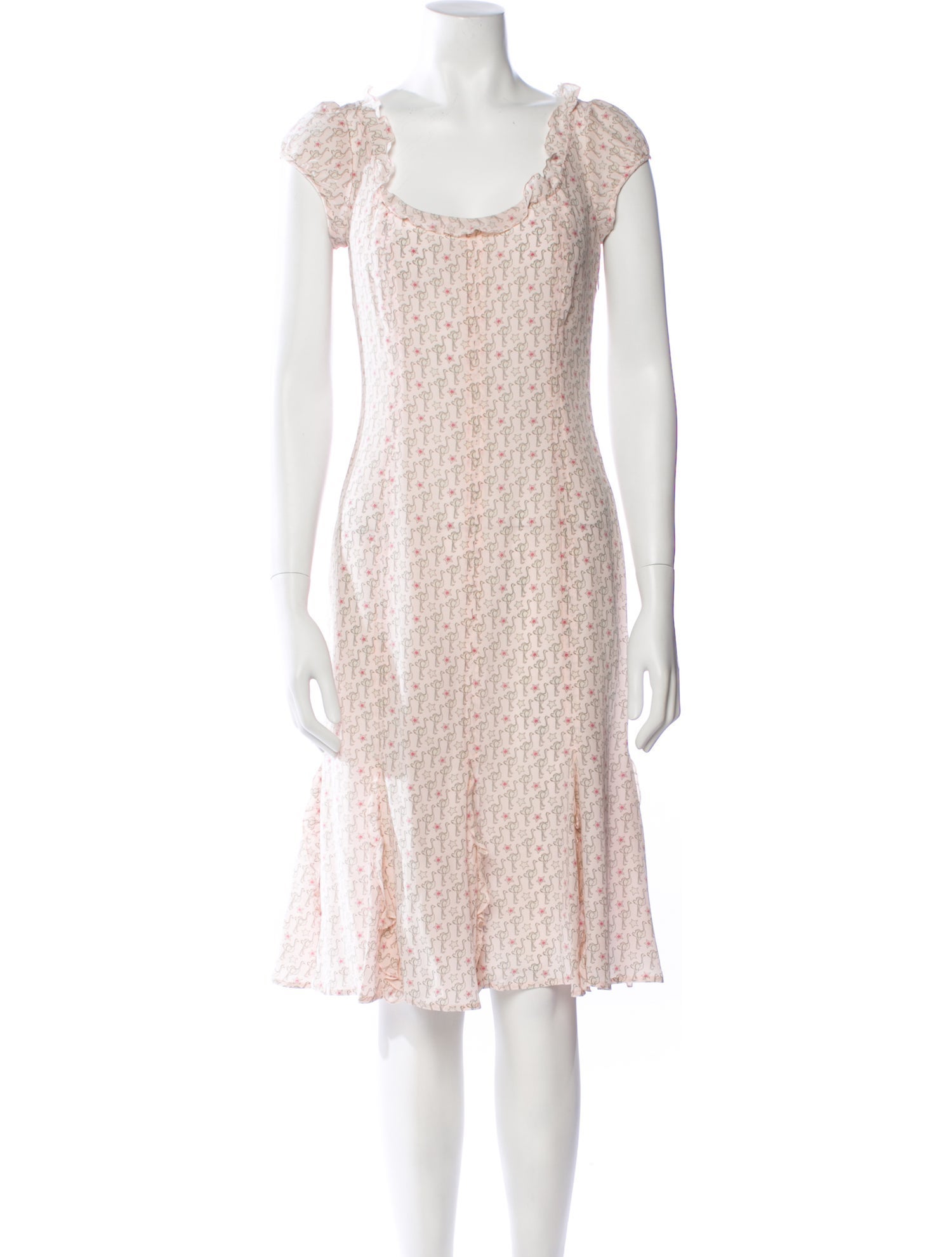 Weekend Max Mara Floral Print Midi Length Dress