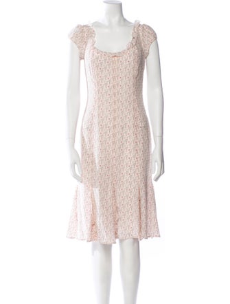 Weekend Max Mara Floral Print Midi Length Dress