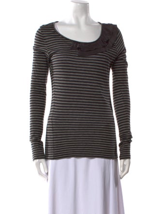 Weekend Max Mara Striped Scoop Neck Top