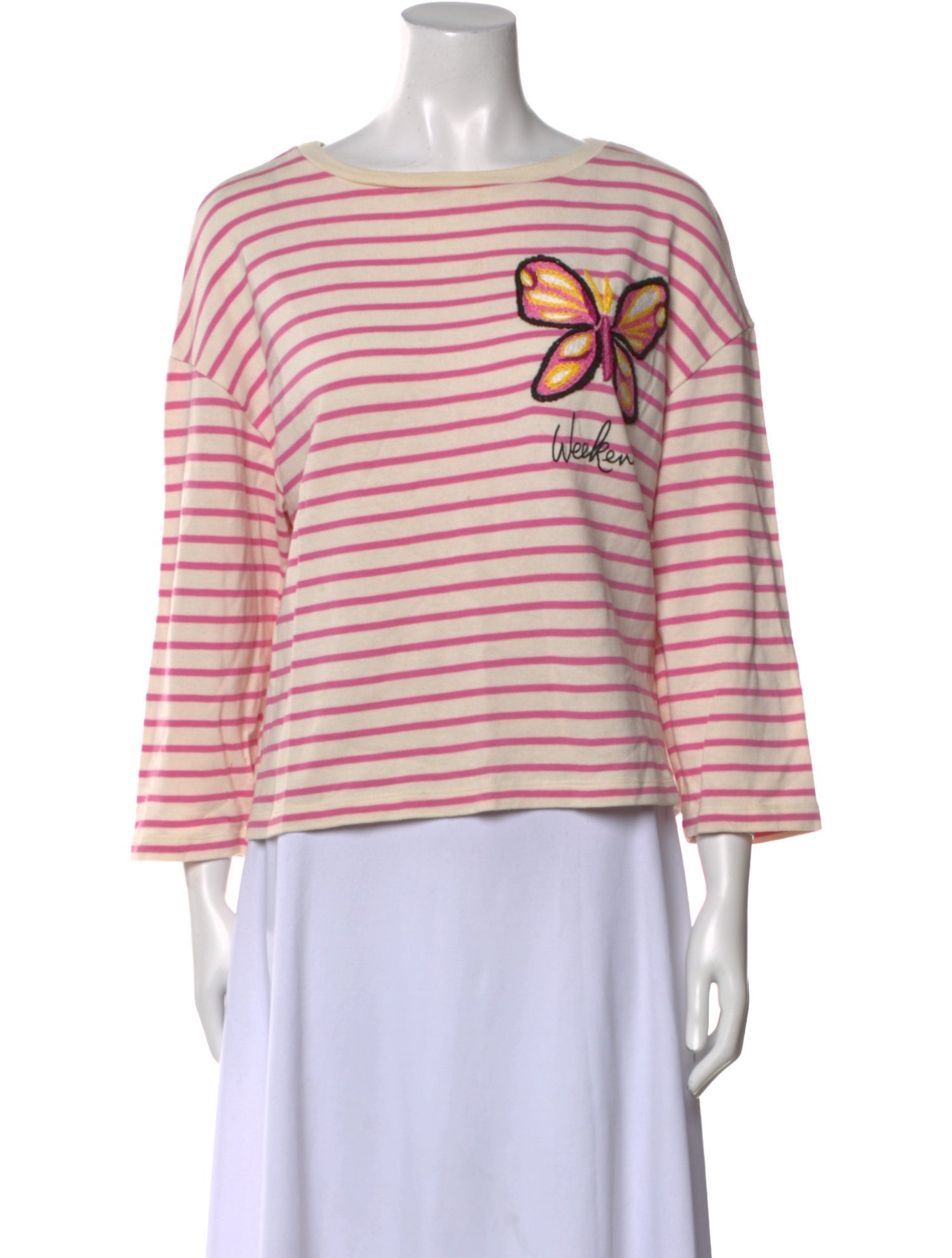 Weekend Max Mara Striped Bateau Neckline Top