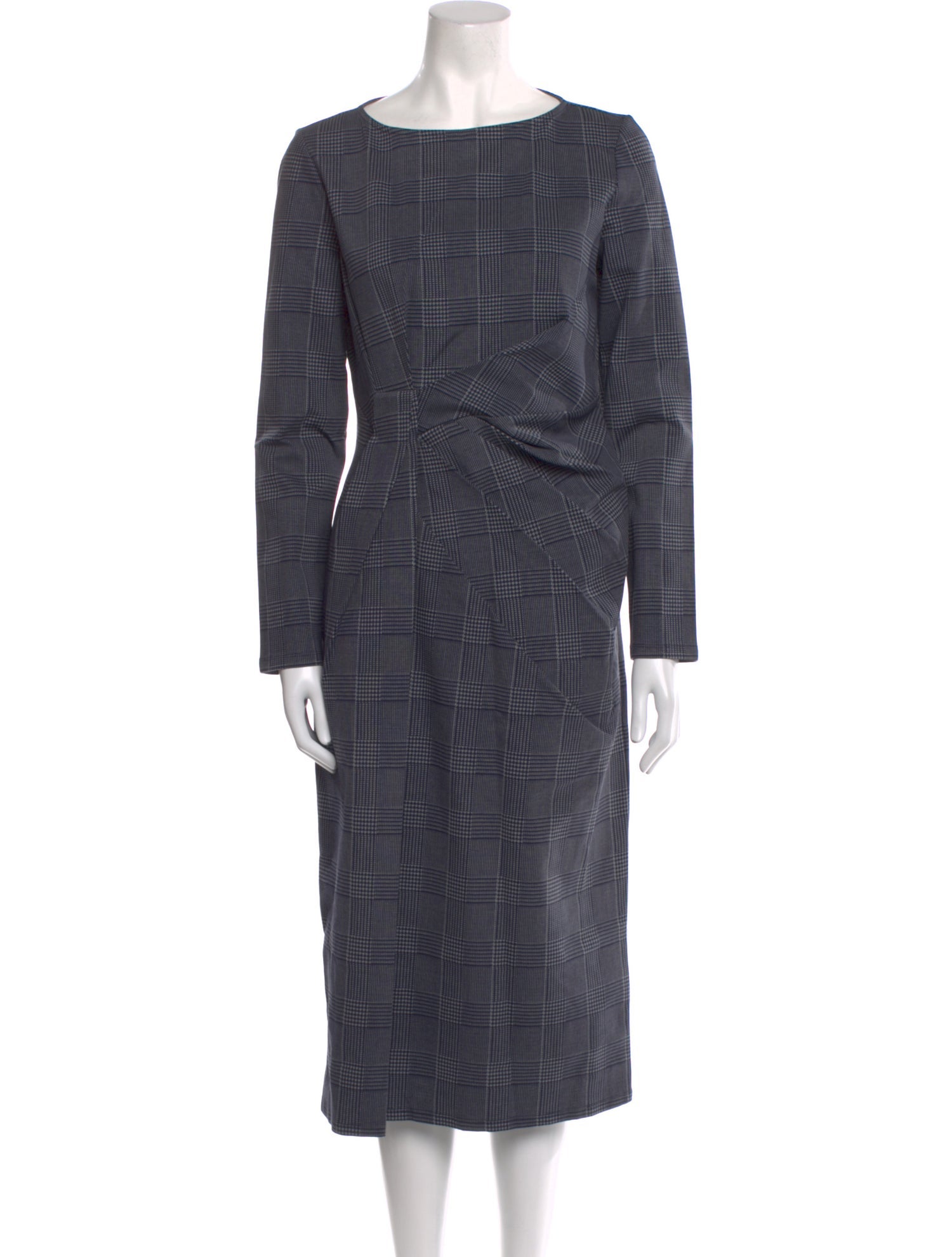 Weekend Max Mara Plaid Print Midi Length Dress w/ Tags