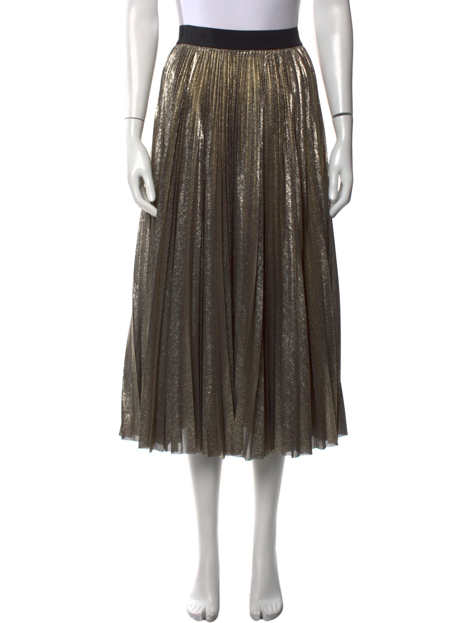 Weekend Max Mara Pleated Accents Midi Length Skirt w/ Tags