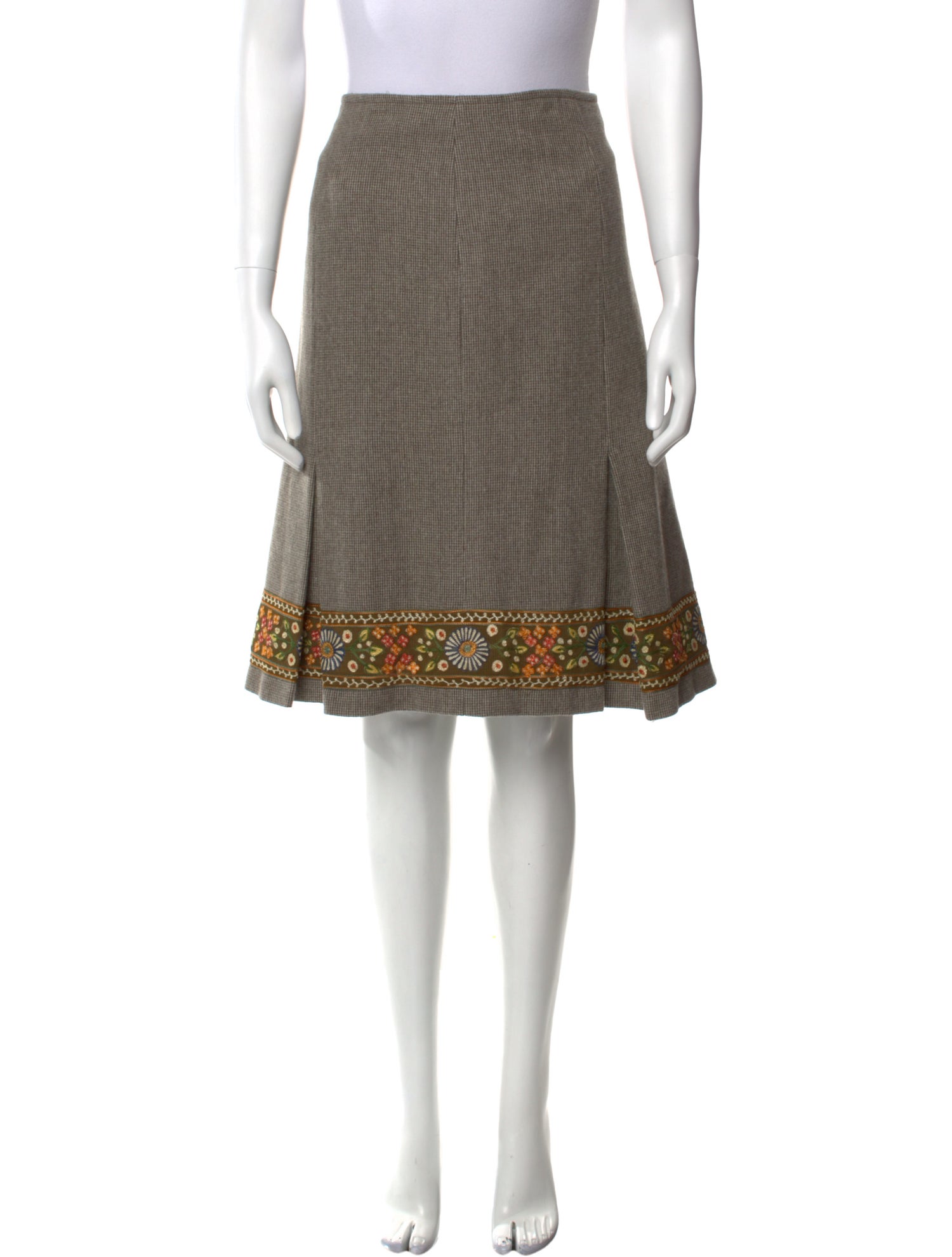 Weekend Max Mara Virgin Wool Knee-Length Skirt