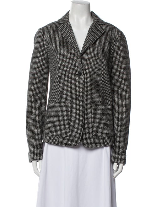 Weekend Max Mara Wool Houndstooth Print Blazer