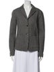 Weekend Max Mara Wool Houndstooth Print Blazer