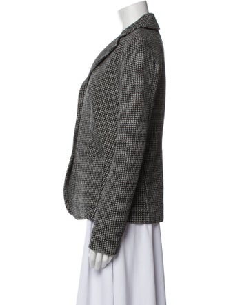 Weekend Max Mara Wool Houndstooth Print Blazer