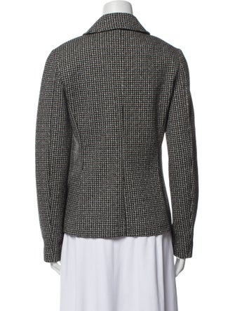 Weekend Max Mara Wool Houndstooth Print Blazer