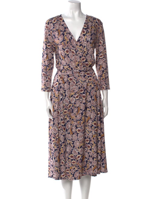 Weekend Max Mara Floral Print Midi Length Dress
