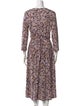Weekend Max Mara Floral Print Midi Length Dress