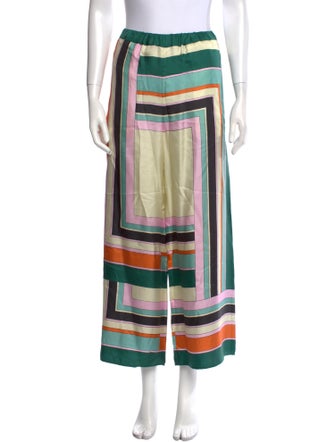 Weekend Max Mara Colorblock Pattern Wide Leg Pants