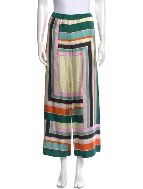 Weekend Max Mara Colorblock Pattern Wide Leg Pants