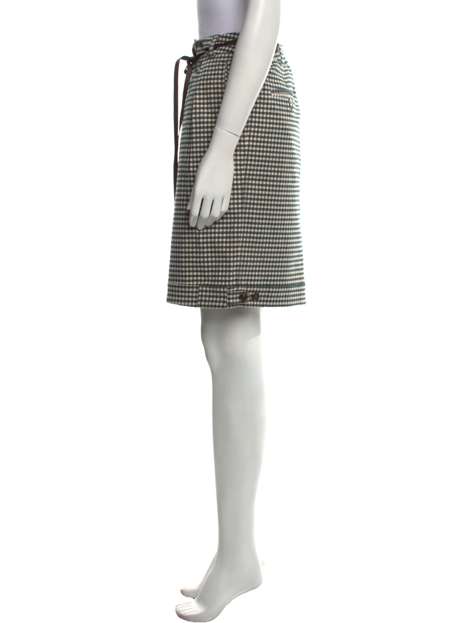 Weekend Max Mara Plaid Print Knee-Length Skirt