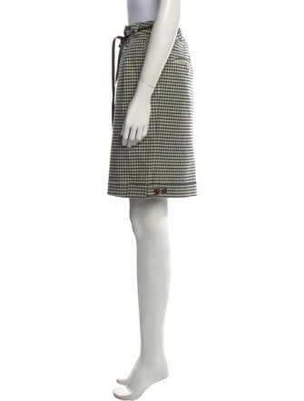 Weekend Max Mara Plaid Print Knee-Length Skirt