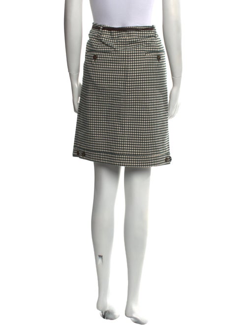Weekend Max Mara Plaid Print Knee-Length Skirt