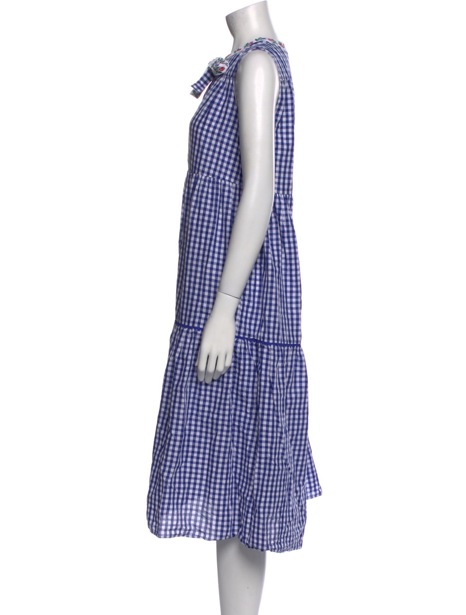 Weekend Max Mara Plaid Print Midi Length Dress