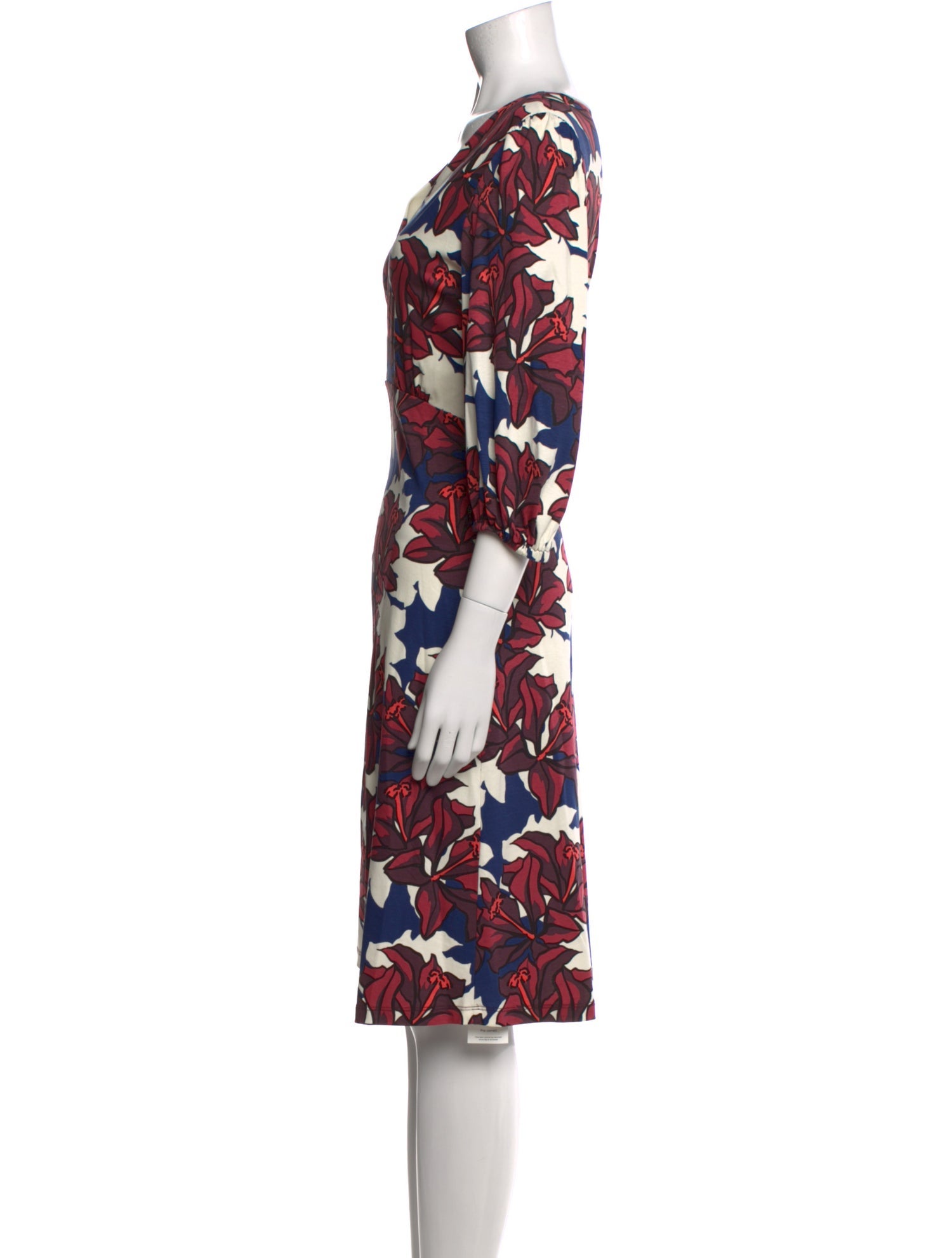 Weekend Max Mara Floral Print Knee-Length Dress