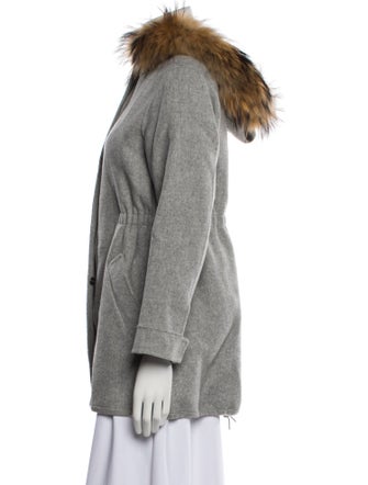 Weekend Max Mara Virgin Wool Faux Fur Jacket