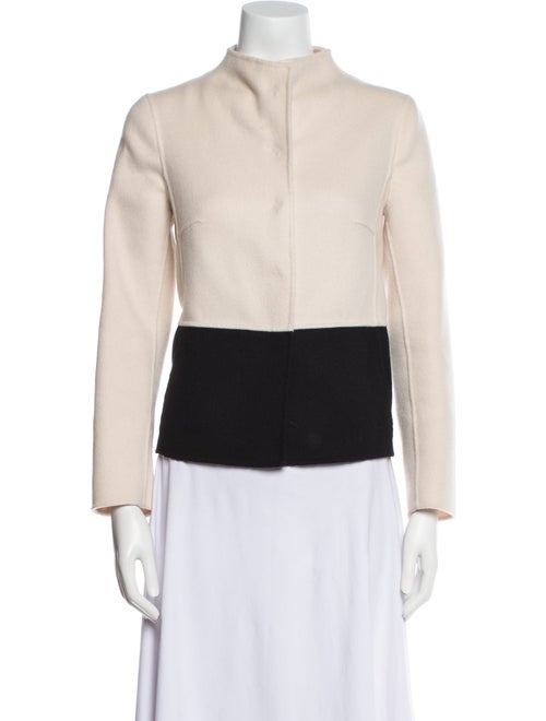 Weekend Max Mara Virgin Wool Colorblock Pattern Bomber Jacket