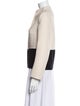 Weekend Max Mara Virgin Wool Colorblock Pattern Bomber Jacket