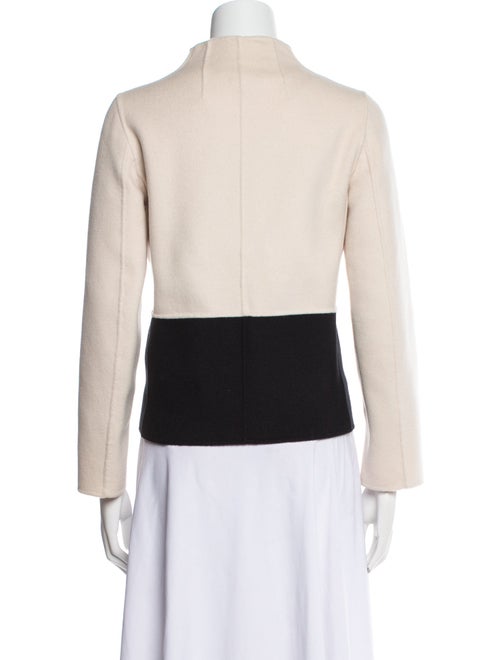 Weekend Max Mara Virgin Wool Colorblock Pattern Bomber Jacket