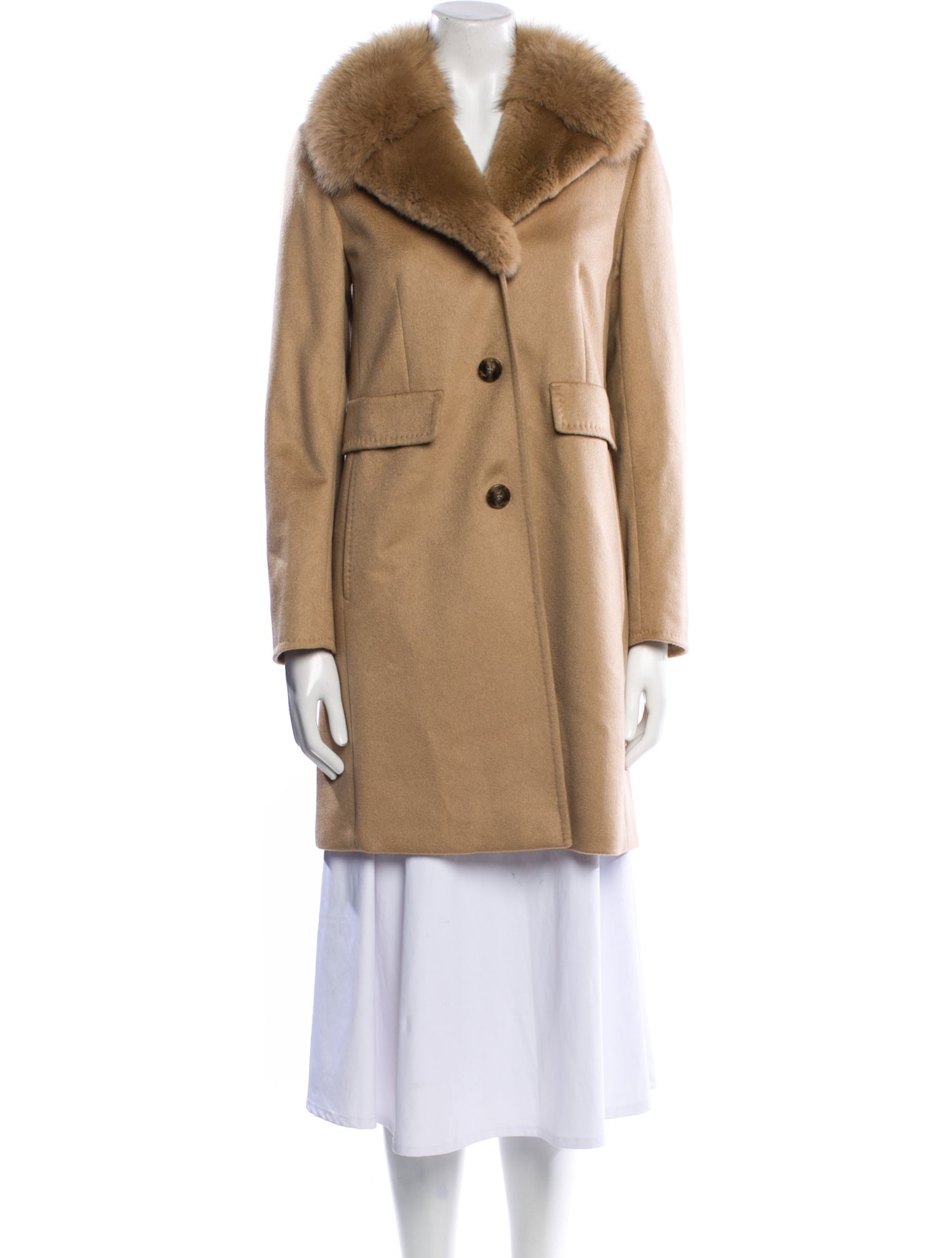 Weekend Max Mara Cashmere Faux Fur Coat