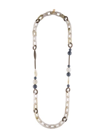 Weekend Max Mara Resin Long Bead Strand Necklace