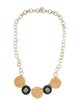 Weekend Max Mara Raffia, Resin, and Crystal Station Necklace