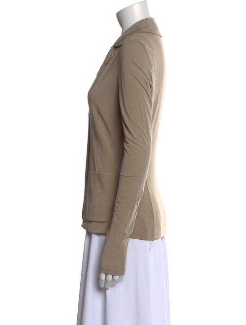 Weekend Max Mara V-Neck Long Sleeve Button-Up Top