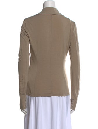 Weekend Max Mara V-Neck Long Sleeve Button-Up Top