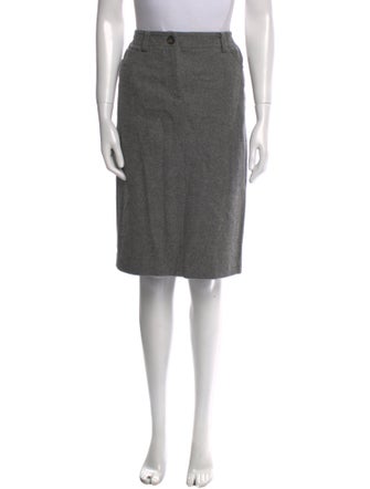 Weekend Max Mara Virgin Wool Knee-Length Skirt