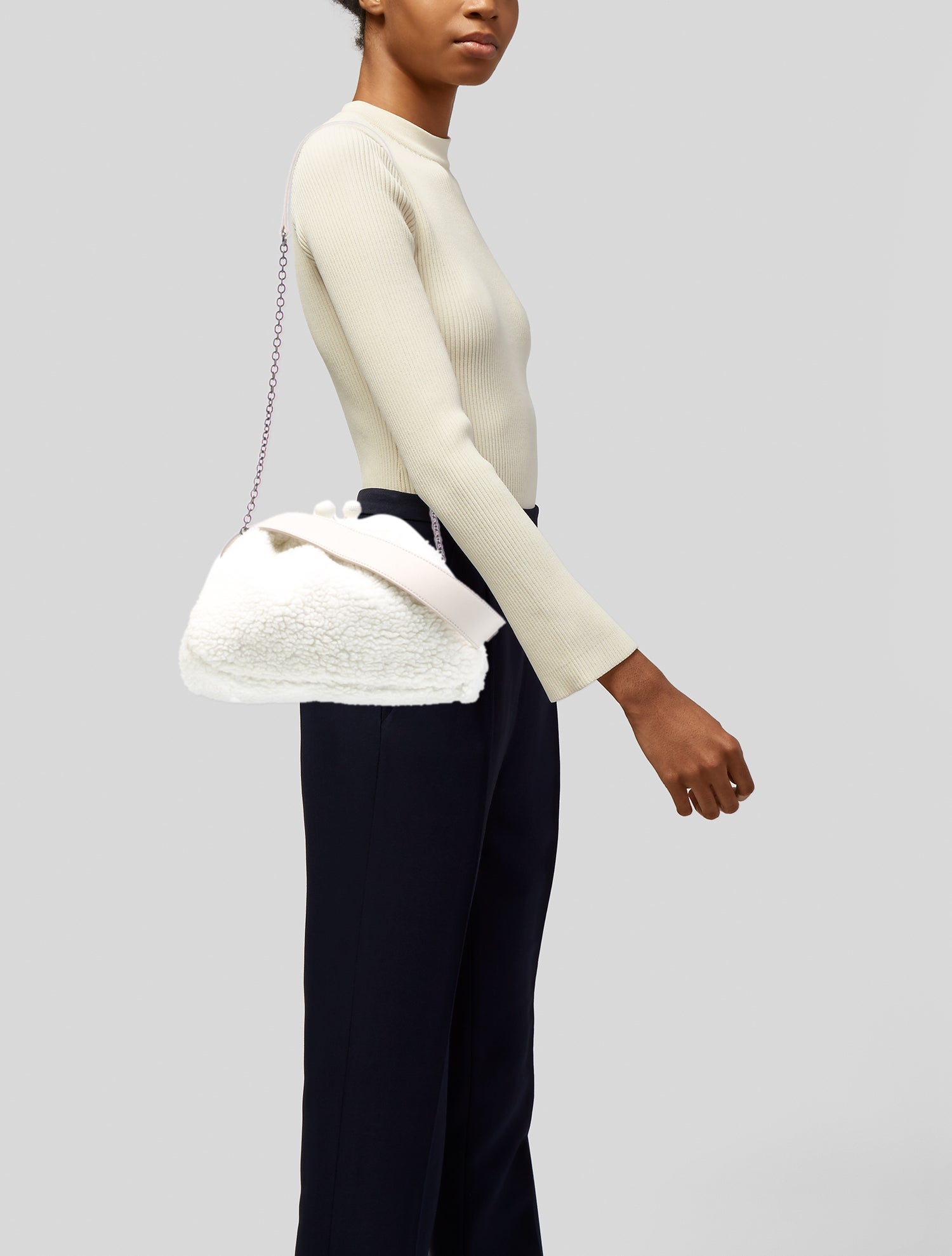 Weekend Max Mara Faux Fur Shoulder Bag