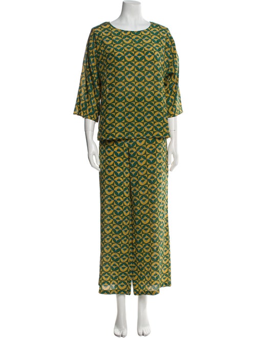 Weekend Max Mara Silk Printed Pant Set