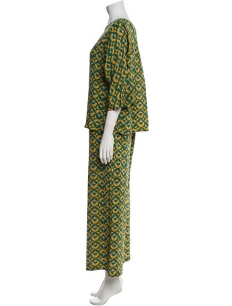 Weekend Max Mara Silk Printed Pant Set